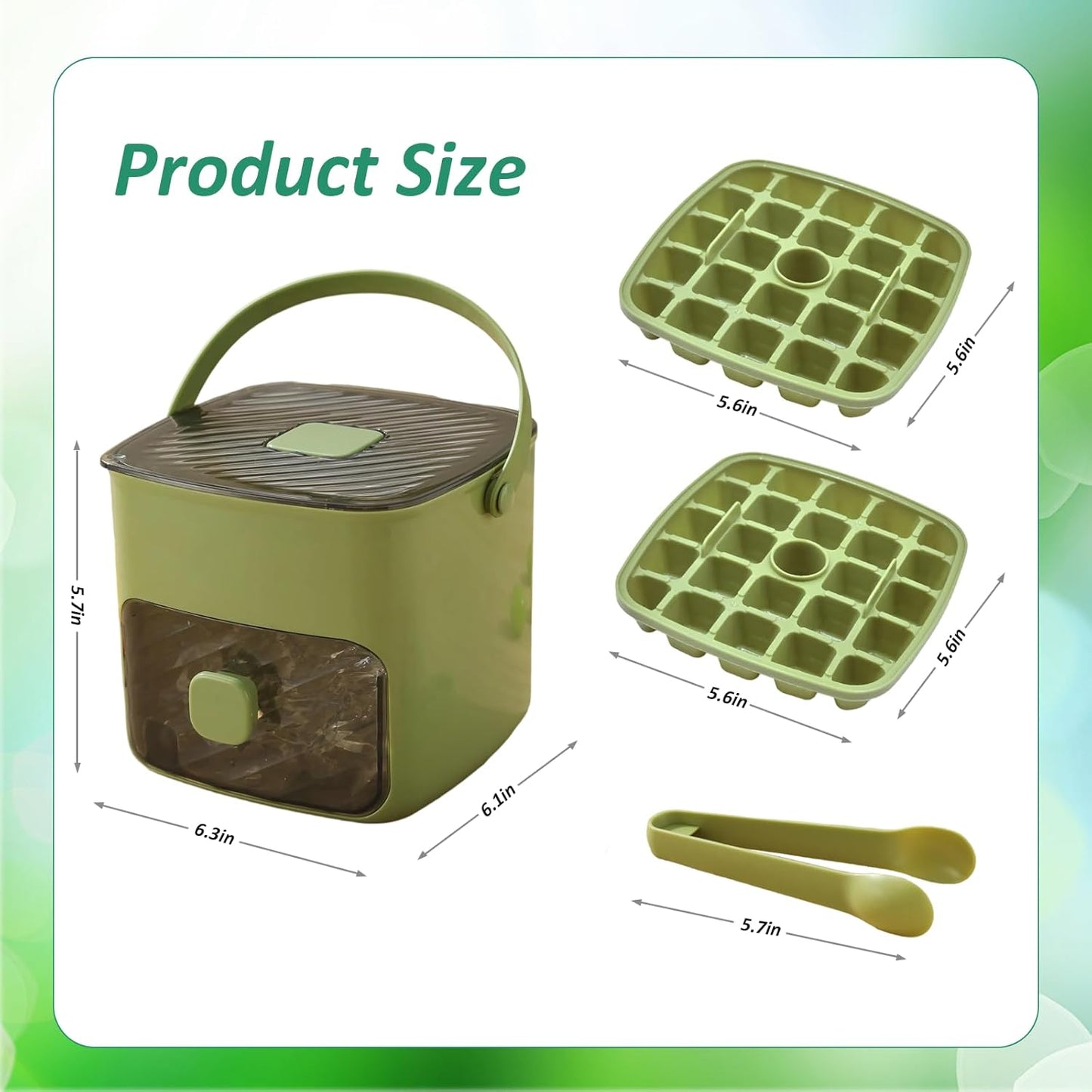 Portable Ice Maker with Lid and Storage Box🧊