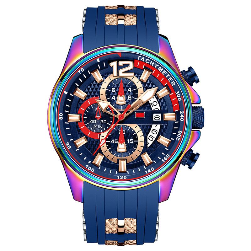 06 Multicolored Case - Blue Band