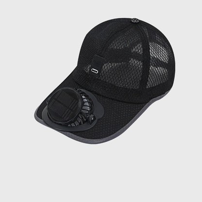 Breathable Baseball Cap with Solar Fan